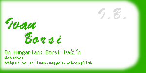 ivan borsi business card